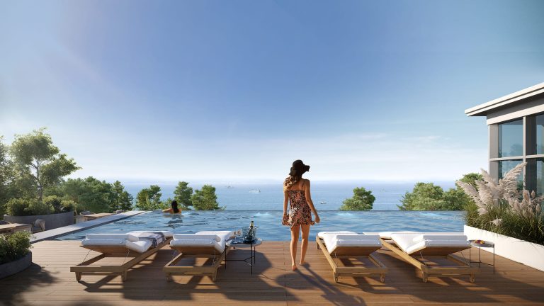 Investition in Swinemünde Immobilien - Auszug der Visualisierung Außenpool