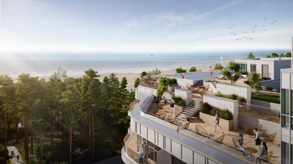 Investition in Swinemünde Immobilien - Auszug der Visualisierung Aussicht mit Meerblick